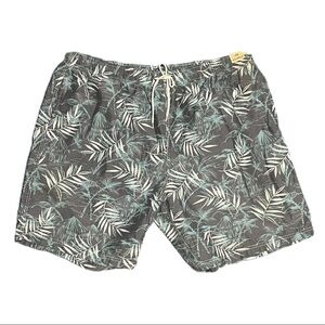 Caribbean Hybrid Shorts Tropical Floral Drawstring Swim Trunks Resort Wear 1XB
